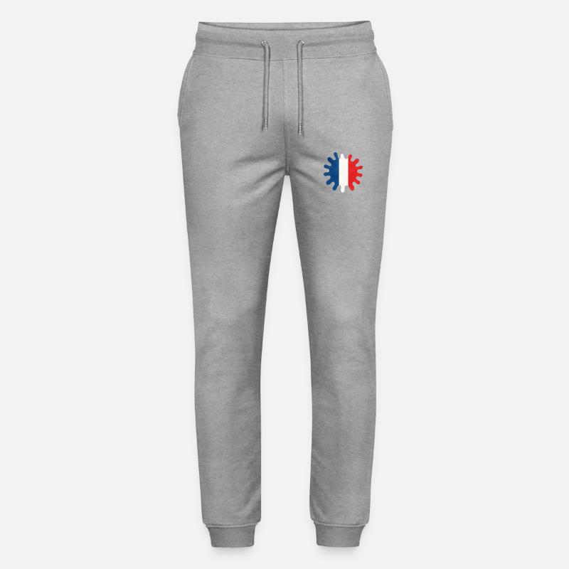 frankreich farbklecks - Stanley/Stella Unisex Bio Jogginghose Mover  - Grau meliert