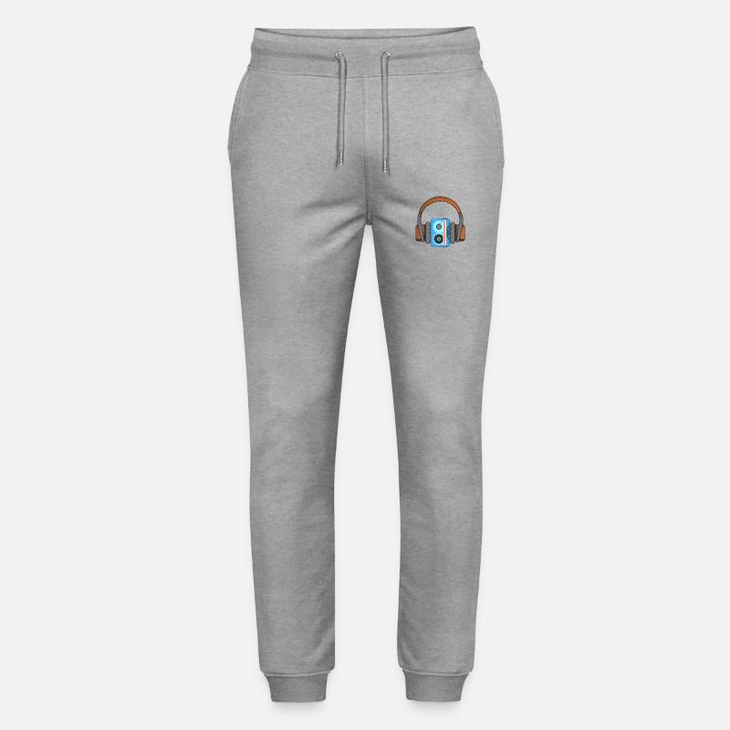 Casque et cassette audio - Pantalon de jogging bio MOVER Stanley/Stella unisexe - gris chiné