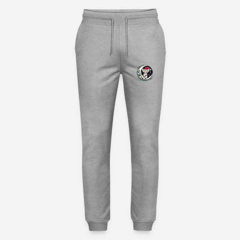 Fennec Fox - Stanley/Stella Mover Unisex Organic Jogging Trousers - heather grey