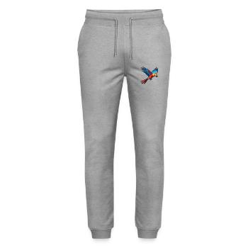 Parrot - Animal Design - Stanley/Stella Mover Unisex Organic Jogging Trousers - heather grey - Front - Marisol (170cm) & Nik (191cm)