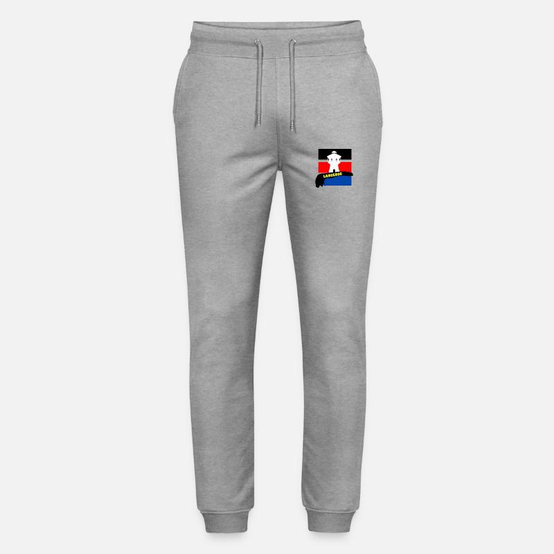 Langeoog mit Wasserturm, Fahne & Umriss - Stanley/Stella Unisex Bio Jogginghose Mover - Grau meliert
