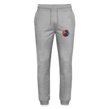Vibrant Yin Yang Dragon - Pantalon de jogging bio MOVER Stanley/Stella unisexe - gris chiné - Devant - Marisol (170cm) & Nik (191cm)