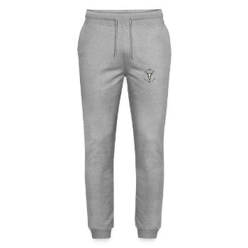 NOT YOUR MOM NOT YOUR MILK - Stanley/Stella Mover Unisex Organic Jogging Trousers - heather grey - Front - Marisol (170cm) & Nik (191cm)