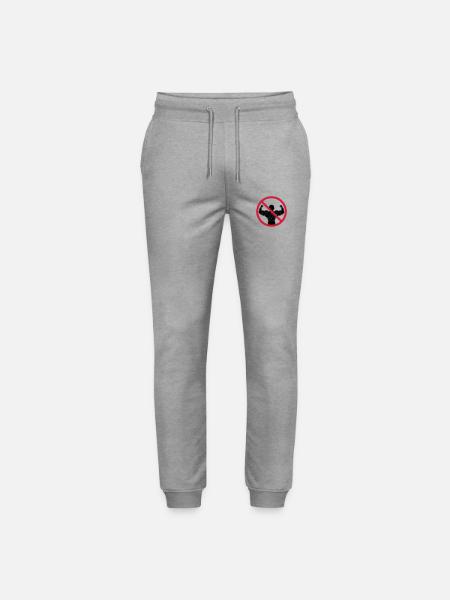 No bodybuilders banned - Stanley/Stella Mover Unisex Organic Jogging Trousers - heather grey