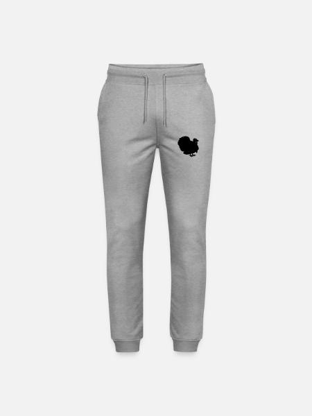 Dinde de Thanksgiving Silhouette - Pantalon de jogging bio MOVER Stanley/Stella unisexe - gris chiné
