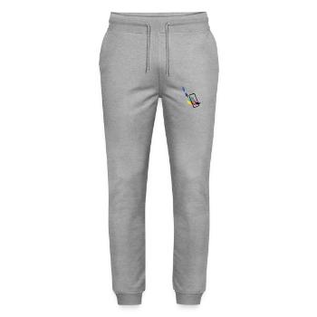Info - Stanley/Stella Mover Unisex Organic Jogging Trousers - heather grey - Front - Marisol (170cm) & Nik (191cm)