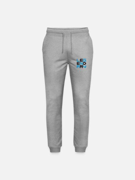 Legendary Square Logo - Stanley/Stella Mover Unisex Organic Jogging Trousers - heather grey