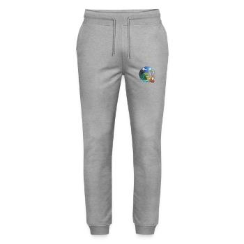 Landscape Fuchs Outdoor Nature Lovers - Stanley/Stella Mover Unisex Organic Jogging Trousers - heather grey - Front - Marisol (170cm) & Nik (191cm)