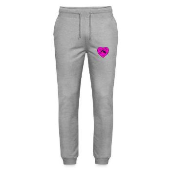 Cheval - Pantalon de jogging bio MOVER Stanley/Stella unisexe - gris chiné - Devant - Marisol (170cm) & Nik (191cm)
