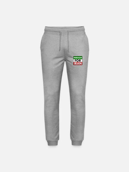 Freedom for iran - Stanley/Stella Mover Unisex Organic Jogging Trousers - heather grey