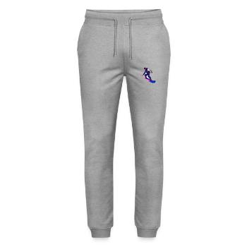 Snowboardsport Snowboard Geschenk Snowboardfahrer - Stanley/Stella Unisex Bio Jogginghose Mover  - Grau meliert - Vorne - Marisol (170cm) & Nik (191cm)
