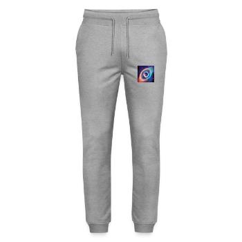 That eye in the sky - Stanley/Stella Mover Unisex Organic Jogging Trousers - heather grey - Front - Marisol (170cm) & Nik (191cm)
