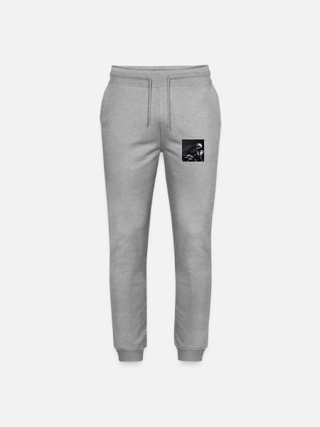 Motorcycle Pencil Drawing - Stanley/Stella Mover Unisex Organic Jogging Trousers - heather grey