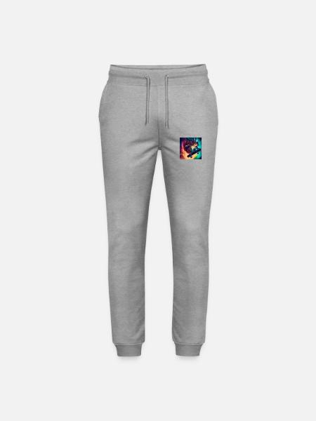 exciting view - Stanley/Stella Mover Unisex Organic Jogging Trousers - heather grey