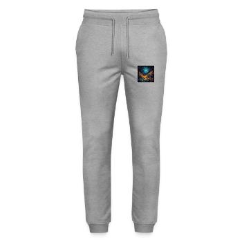 Wald bei Nacht - Stanley/Stella Unisex Bio Jogginghose Mover  - Grau meliert - Vorne - Marisol (170cm) & Nik (191cm)