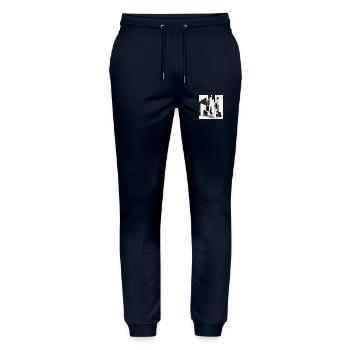 The Bauhaus Legacy - Stanley/Stella Mover Unisex Organic Jogging Trousers - navy - Front - Marisol (170cm) & Nik (191cm)