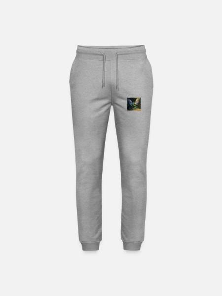 Funny Bow Tie - Stanley/Stella Mover Unisex Organic Jogging Trousers - heather grey