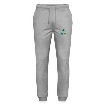 Kleeblätter - Stanley/Stella Unisex Bio Jogginghose Mover  - Grau meliert - Vorne - Marisol (170cm) & Nik (191cm)