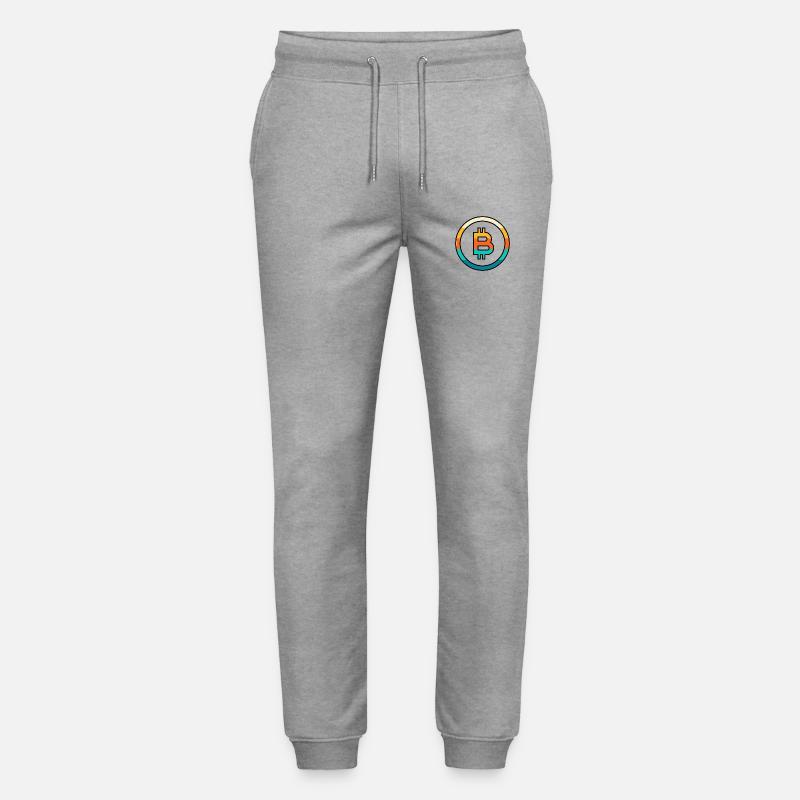Bitcoin-Retro - Stanley/Stella Unisex Bio Jogginghose Mover  - Grau meliert