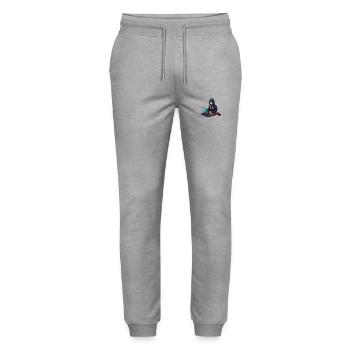Konzentrierter Coder - Stanley/Stella Unisex Bio Jogginghose Mover  - Grau meliert - Vorne - Marisol (170cm) & Nik (191cm)