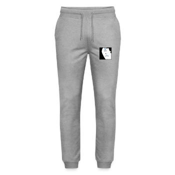 Küssen - Stanley/Stella Unisex Bio Jogginghose Mover  - Grau meliert - Vorne - Marisol (170cm) & Nik (191cm)