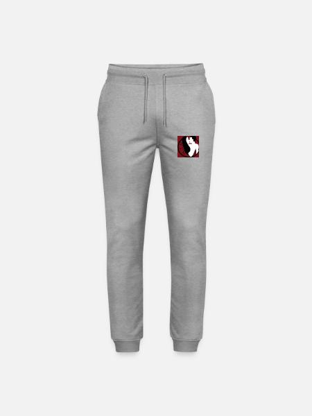 Love clock - Stanley/Stella Mover Unisex Organic Jogging Trousers - heather grey