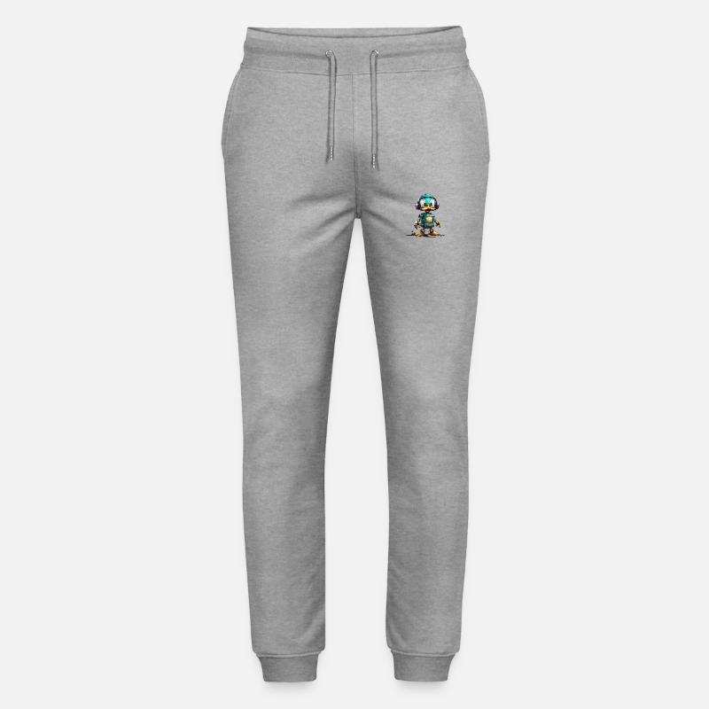 Robot Duck - Stanley/Stella Mover Unisex Organic Jogging Trousers - heather grey