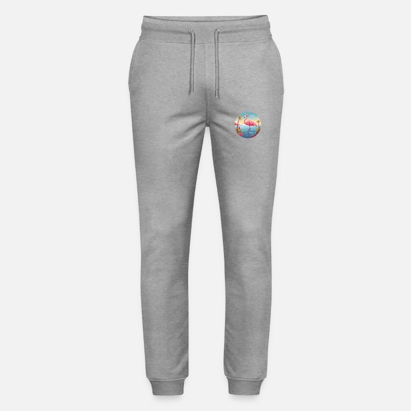 Flamingo - Stanley/Stella Unisex Bio Jogginghose Mover  - Grau meliert
