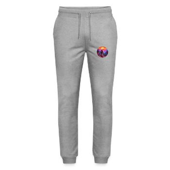 Epic Adventure Quest #adventure - Stanley/Stella Mover Unisex Organic Jogging Trousers - heather grey - Front - Marisol (170cm) & Nik (191cm)