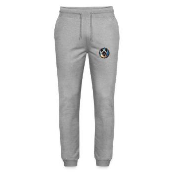 Siamkatze - Stanley/Stella Unisex Bio Jogginghose Mover  - Grau meliert - Vorne - Marisol (170cm) & Nik (191cm)