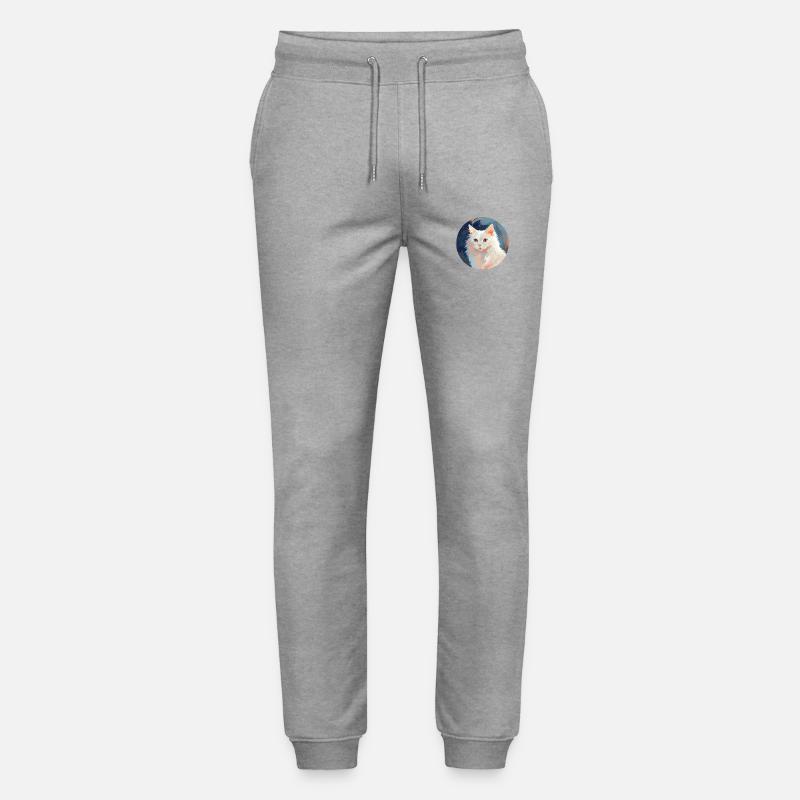 Türkisch Angora Katze - Stanley/Stella Unisex Bio Jogginghose Mover - Grau meliert