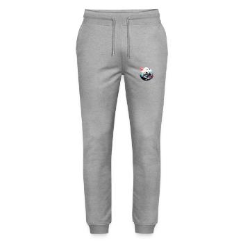 Scène japonaise de montagne, d’eau et de pagode - Pantalon de jogging bio MOVER Stanley/Stella unisexe - gris chiné - Devant - Marisol (170cm) & Nik (191cm)
