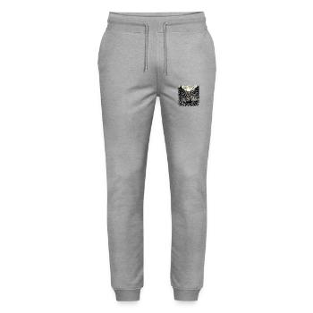 humor fun heart hippie festival peace for paris - Stanley/Stella Mover Unisex Organic Jogging Trousers - heather grey - Front - Marisol (170cm) & Nik (191cm)