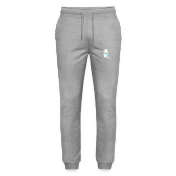 Alpaca breeder alpaca wears sweater alpaca fan - Stanley/Stella Mover Unisex Organic Jogging Trousers - heather grey - Front - Marisol (170cm) & Nik (191cm)