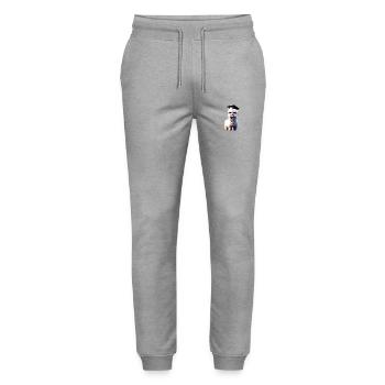 Bachelor Schulabschluss Absolvent Alpaka Studium - Stanley/Stella Unisex Bio Jogginghose Mover  - Grau meliert - Vorne - Marisol (170cm) & Nik (191cm)