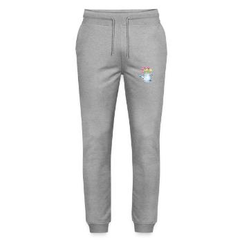 Blume Hobbygärtner Gärtner Geschenk Blumen Garten - Stanley/Stella Unisex Bio Jogginghose Mover  - Grau meliert - Vorne - Marisol (170cm) & Nik (191cm)