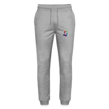 Headphones Singing Singers Listening to music Musicians Gamers - Stanley/Stella Mover Unisex Organic Jogging Trousers - heather grey - Front - Marisol (170cm) & Nik (191cm)
