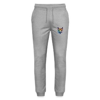 Domestic Cat Cat Kitten Cat Owner Pet - Stanley/Stella Mover Unisex Organic Jogging Trousers - heather grey - Front - Marisol (170cm) & Nik (191cm)
