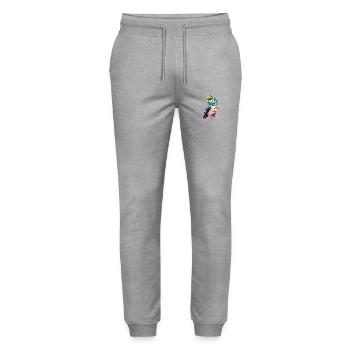 Budgie Bird Cockatiel Bird Owner - Stanley/Stella Mover Unisex Organic Jogging Trousers - heather grey - Front - Marisol (170cm) & Nik (191cm)