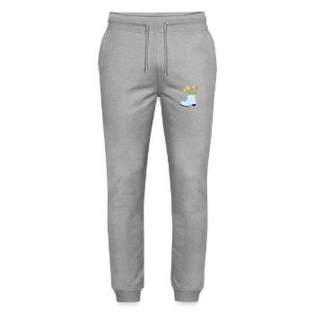 Home Gardener Garden Gift Flower Gardener Flowers - Stanley/Stella Mover Unisex Organic Jogging Trousers - heather grey - Front - Marisol (170cm) & Nik (191cm)