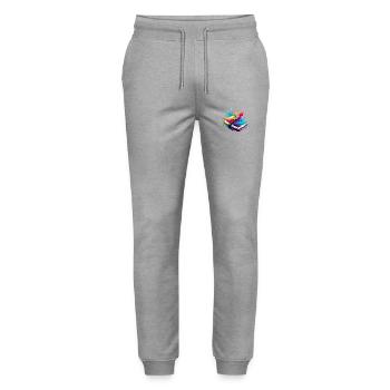 Book Reading Gift Books Reader Book Lover - Stanley/Stella Mover Unisex Organic Jogging Trousers - heather grey - Front - Marisol (170cm) & Nik (191cm)