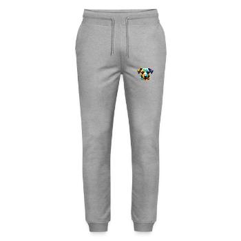 Puppy Dog German Shepherd Dog Owner - Stanley/Stella Mover Unisex Organic Jogging Trousers - heather grey - Front - Marisol (170cm) & Nik (191cm)