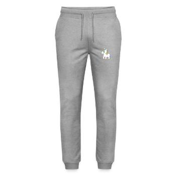 Licorne Fille Licornes Bête Mythique Licorne - Pantalon de jogging bio MOVER Stanley/Stella unisexe - gris chiné - Devant - Marisol (170cm) & Nik (191cm)