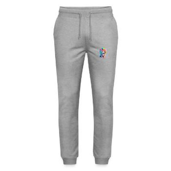 Cat, Domestic Cat, Cat Owner, Pet Kitten - Stanley/Stella Mover Unisex Organic Jogging Trousers - heather grey - Front - Marisol (170cm) & Nik (191cm)