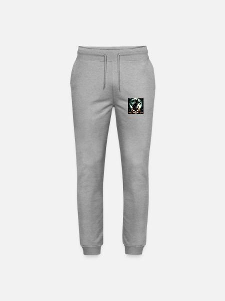 Cat and Halloween - Stanley/Stella Mover Unisex Organic Jogging Trousers - heather grey