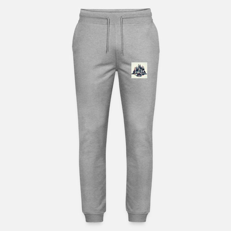 Bunte Stadtsilhouette - Stanley/Stella Unisex Bio Jogginghose Mover  - Grau meliert