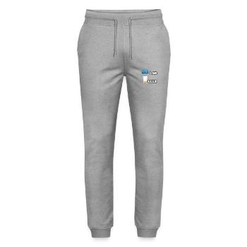 Wallah Bier Leer! - Stanley/Stella Unisex Bio Jogginghose Mover  - Grau meliert - Vorne - Marisol (170cm) & Nik (191cm)