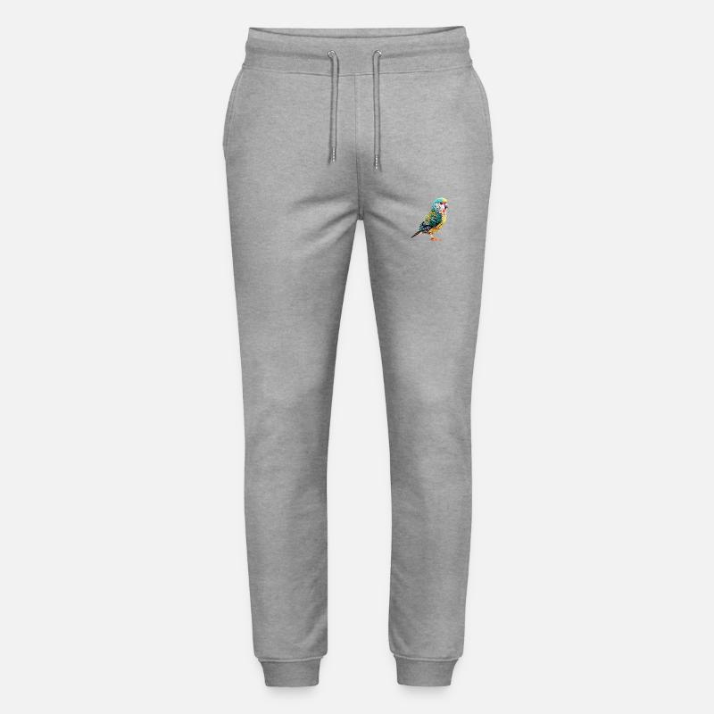 Perruche Oiseau Calopsitte Propriétaire d’oiseau - Pantalon de jogging bio MOVER Stanley/Stella unisexe - gris chiné