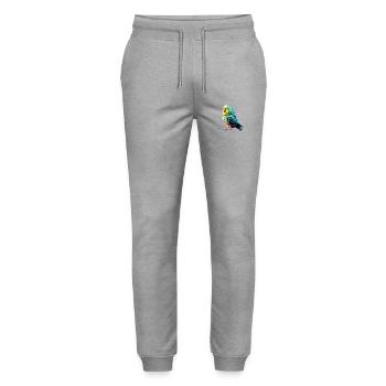 Perruche Oiseau Calopsitte Propriétaire d’oiseau - Pantalon de jogging bio MOVER Stanley/Stella unisexe - gris chiné - Devant - Marisol (170cm) & Nik (191cm)