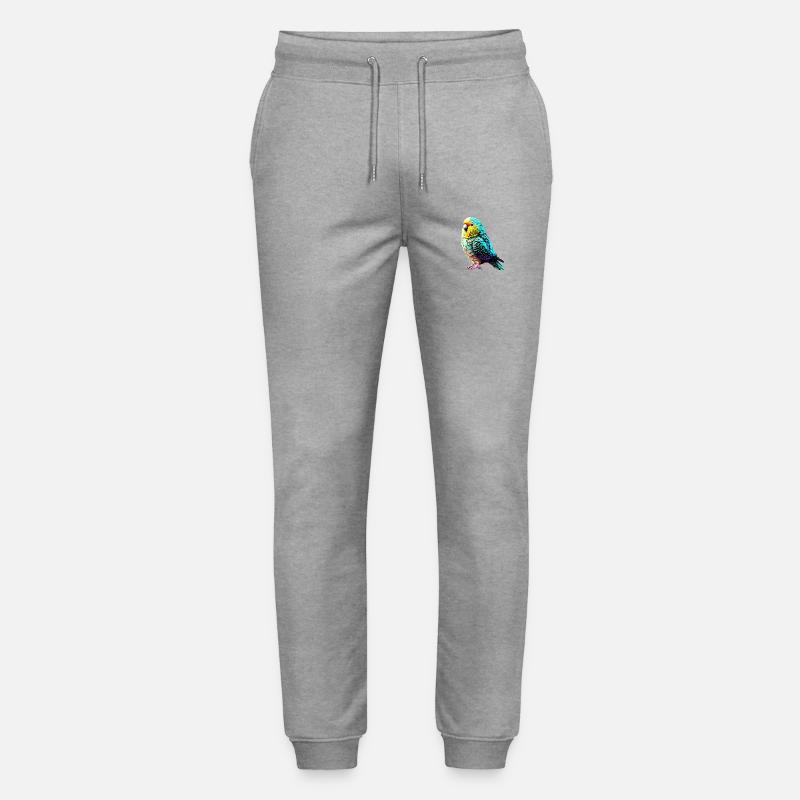 Perruche Oiseau Calopsitte Propriétaire d’oiseau - Pantalon de jogging bio MOVER Stanley/Stella unisexe - gris chiné